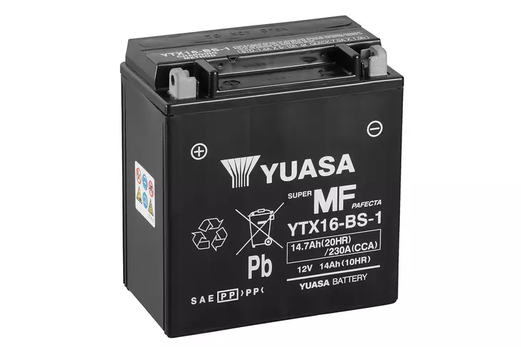 Akku Yuasa YTX16-BS-1 (cp) 5,77kg - Pienkoneakut 10-30Ah - 5050694004537 - 2