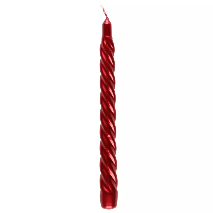 Antiikkikynttilä kierteellä 24 cm punainen - Kruunukynttilät ja antiikkikynttilät - 6410412048417 - 1