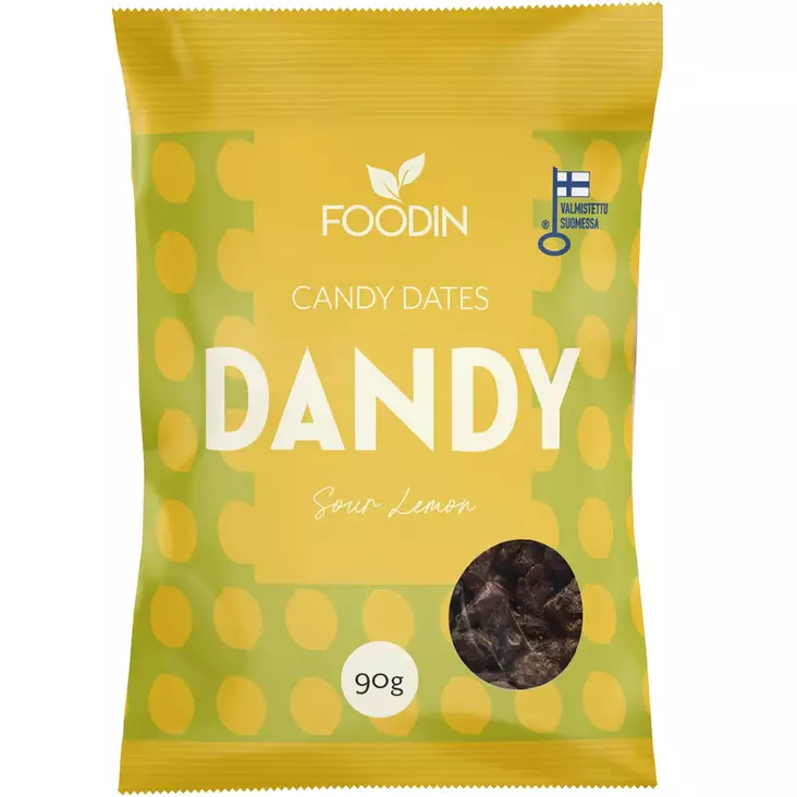Dandy sour lemon karkkitaatelit - Taatelit - 6430048239607 - 1