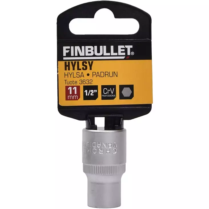 Finbullet kromi vanadium hylsy 11mm - Hylsyt ja konehylsyt - 6438152036327 - 1