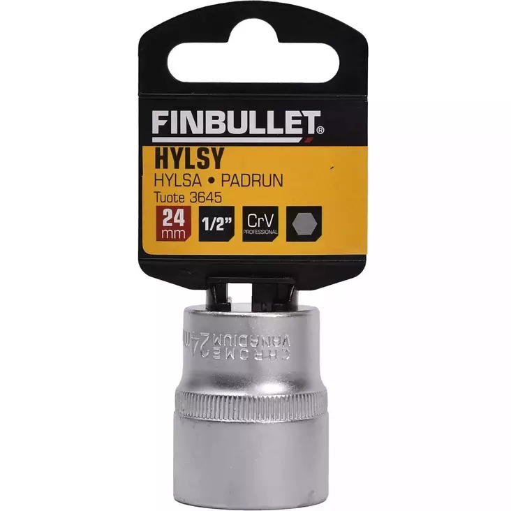Finbullet 24 mm kromi vanadium hylsy - Hylsyt ja konehylsyt - 6438152036457 - 1