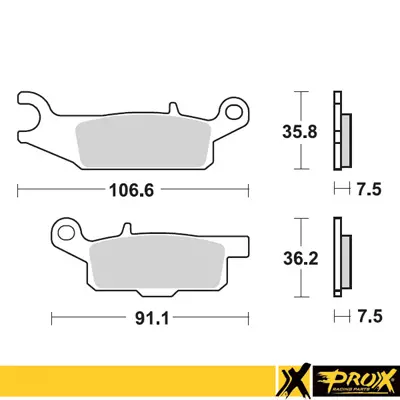 Jarrupalasarja eteen YFM250R/700F ProX - Motocrosspyörien ja endurojen jarrupalat - 6438471311587 - 2