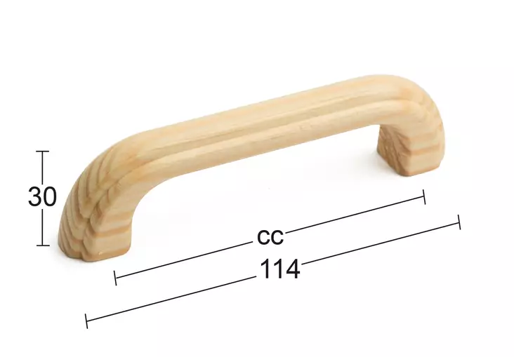 Kalustevedin Nina CC96 mänty - Vetimet ja kaappihelat - 7317901002327 - 1