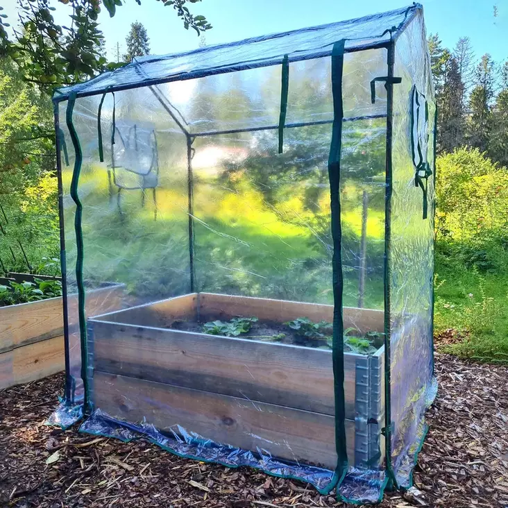 kasvihuone lavakauluksen päälle 120 x 80 cm - Kasvihuoneet ja viljelylaatikot - 6430068432477 - 1
