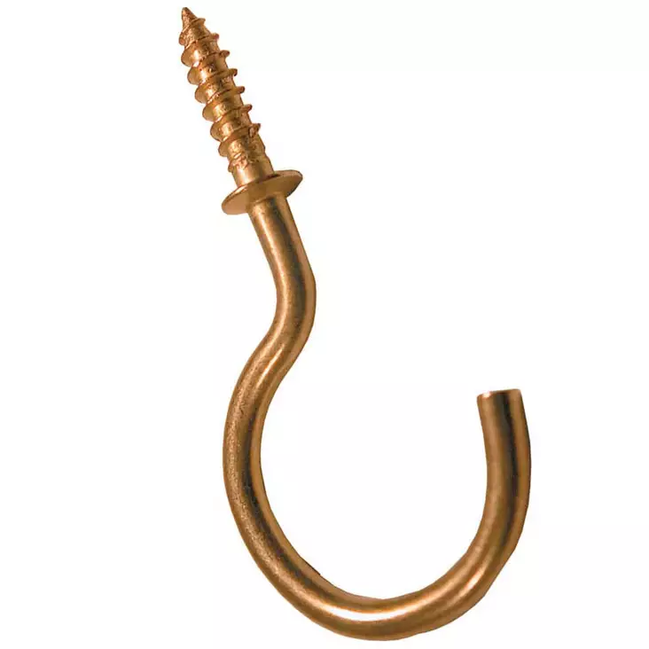 Messinkinen kattokoukku laipalla - S-koukut ja kannatinkoukut - 6414672012027 - 1