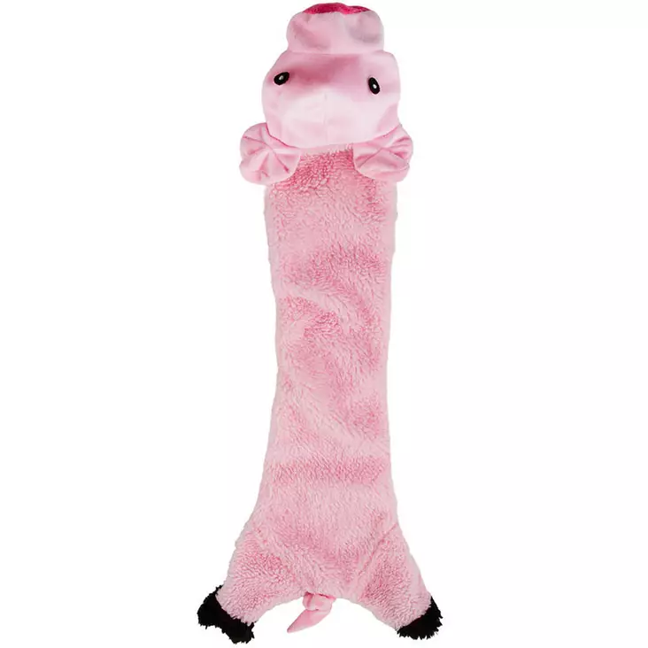 Flat pig koiran pehmolelu, litteä ja vinkuva kierrätysmateriaalista valmistettu lelu - Koiran lelut ja virikkeet - 5700551155987 - 1