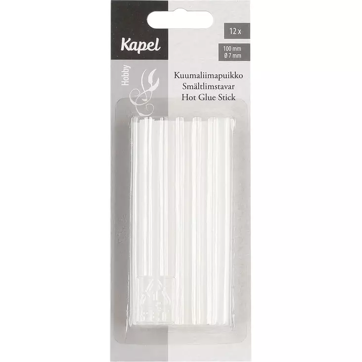 kuumaliimapuikko kapel 7,5 x 100 mm 12 kpl pakkaus - Liimapistoolit ja kuumailmapuhallus - 6410411531637 - 1