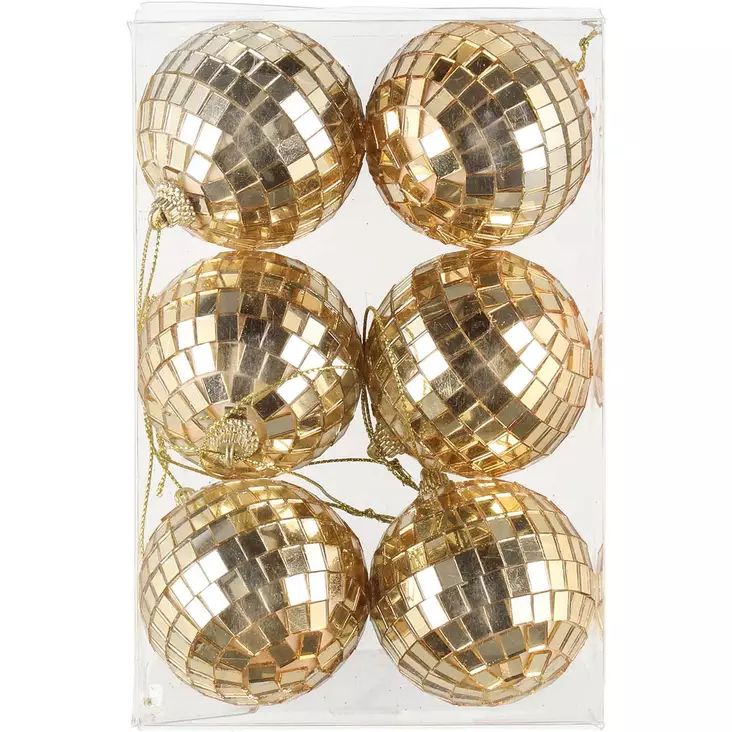 Disco kuusenpallot joulukuuseen kulta - Kuusenkoristeet - 6410416513317 - 1