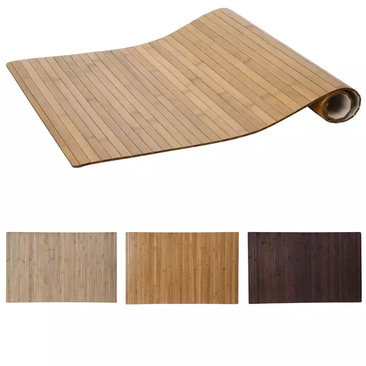 Luistamaton bambu matto kylpyhuoneeseen - Kynnysmatot ja kuramatot - 8719987717147 - 1