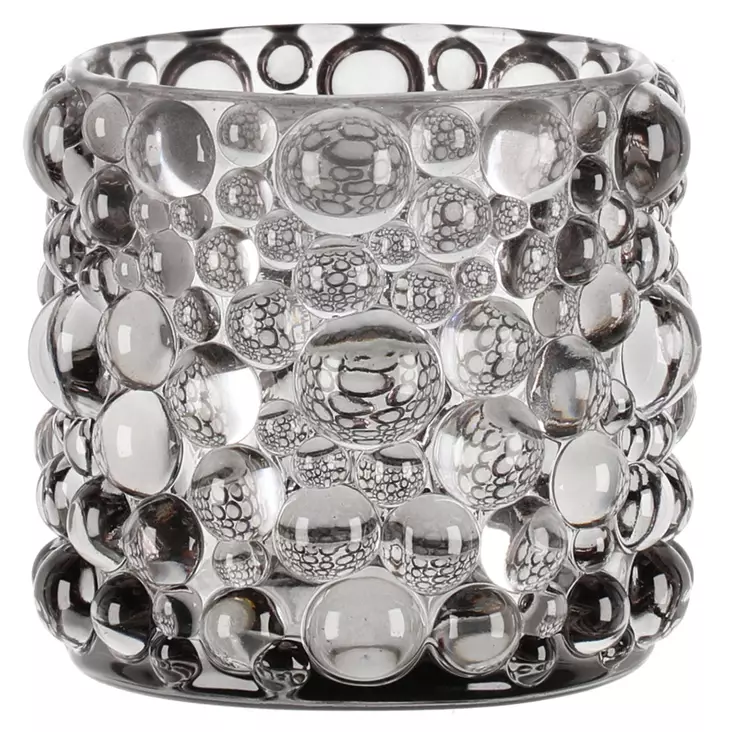 Kynttilälyhty pisara 8,5cm harmaa - Kynttilänjalat ja tuikkukipot - 6410416289687 - 1