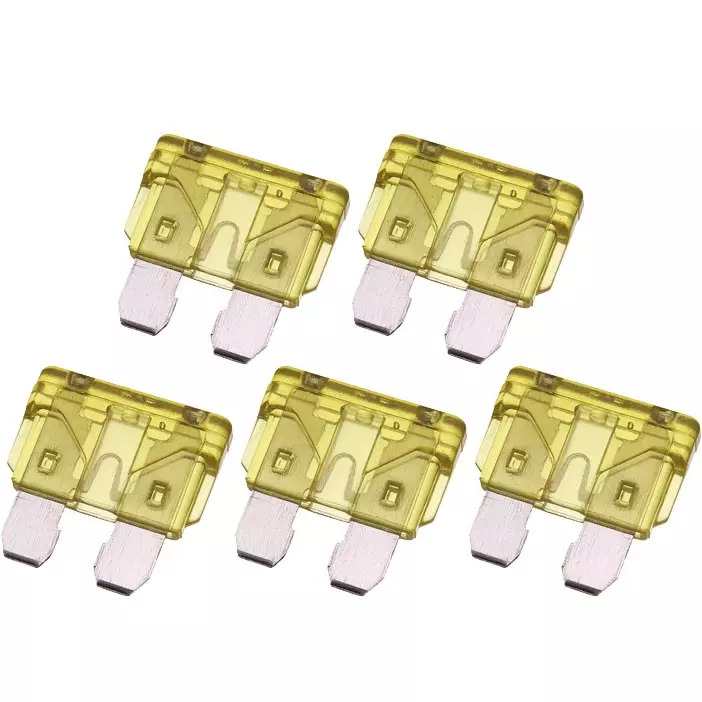 lattasulakkeet GM 20A 5kpl autoline - Auton sulakkeet ja sulakerasiat - 4892603695297 - 1