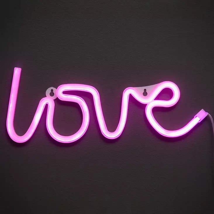 Pinkki led neonvalo love tekstillä - Led-nauhat ja led-listat - 6410416480817 - 1