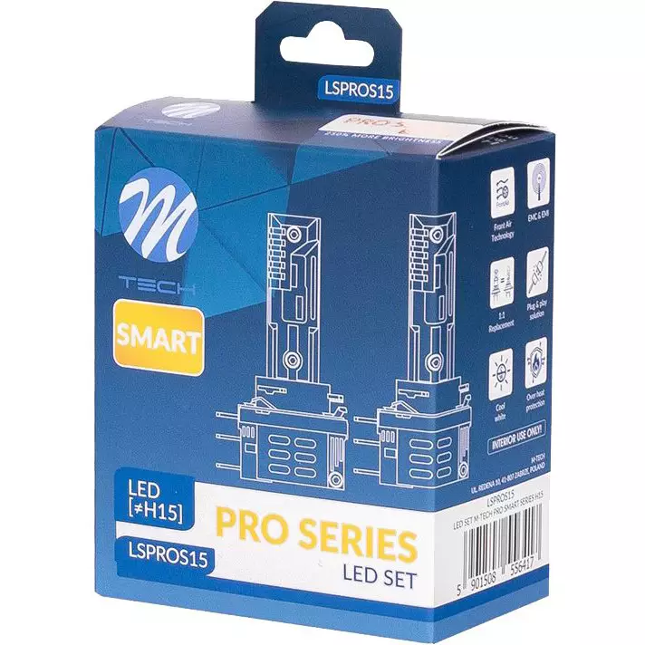 M tech pro smart h15 led polttimopari - LED-polttimot ja LED-sarjat - 5901508556417 - 1
