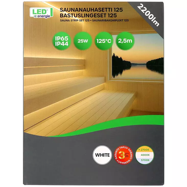 Led valonauha saunaan 2,5m - Led-nauhat ja led-listat - 6418536034767 - 1