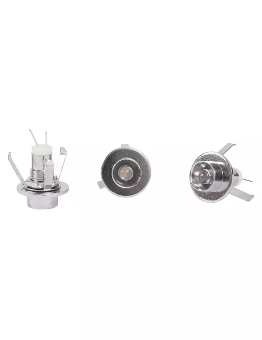 Led varalamppu saunavalosarja 3kpl hopea - GU4-5.3 ja erikoispolttimot - 6418536022207 - 1