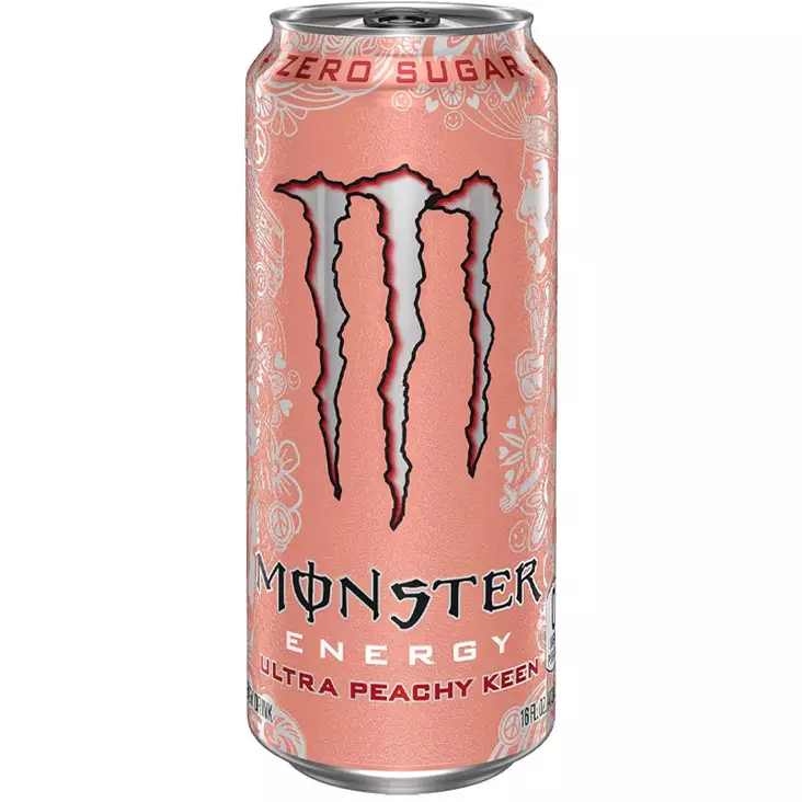 Monster energy ultra peachy keen 0,5l tölkki sisältää 160mg kofeiinia - Energiajuomat - 6430054081917 - 1