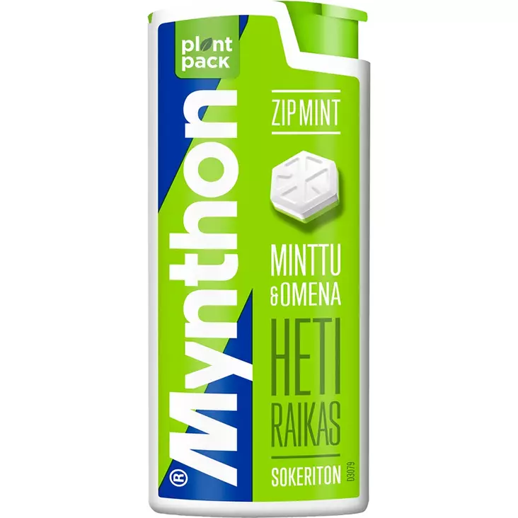 Mynthon zip mint omena sokeriton puristepastilli - Pastillit ja purukumit - 64031637 - 1