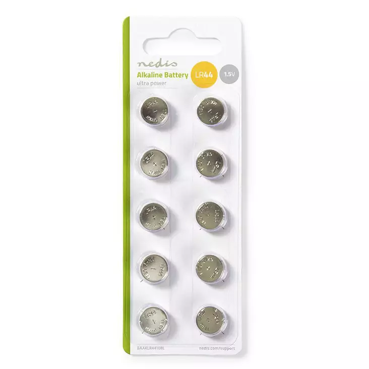 Nappiparisto lr44 1,5v 10 kpl nedis - Erikoisparistot ja nappiparistot - 5412810266937 - 1