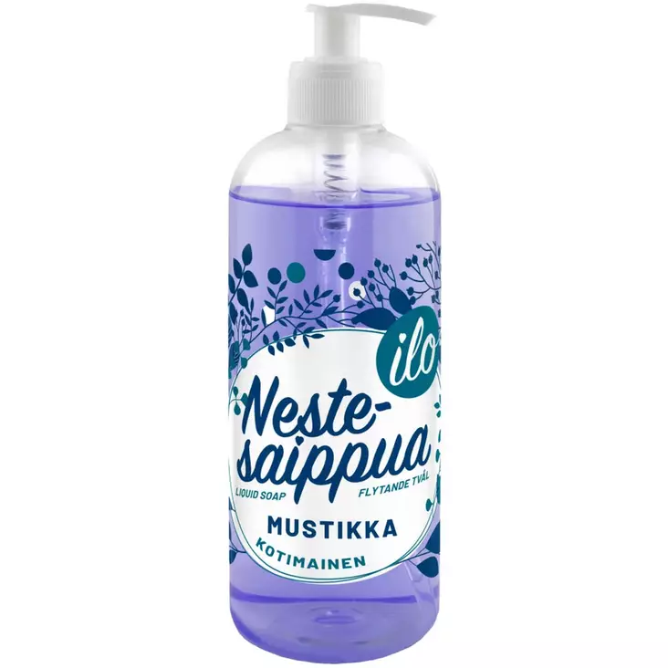 Nestesaippua ilo mustikka 500 ml - Käsisaippuat - 6419642340407 - 1