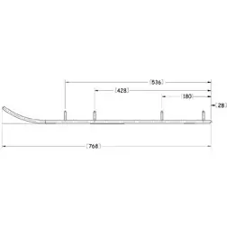 Ohjausrauta pari 4" Sno-X Ripper - Moottorikelkan ohjainraudat - 6438235113587 - 2