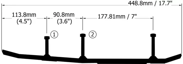 Ohjausrauta pari 4" Sno-X Ripper - Moottorikelkan ohjainraudat - 6438235113907 - 2