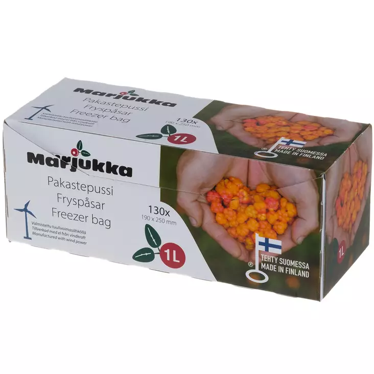Marjukka pakastepussi 1 litra ruokien pakastukseen - Pakasterasiat ja pakastepussit - 6410413200777 - 1