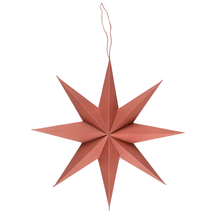 Paperitähti 8 sakarainen 30 cm tiilenpunainen - Joulukoristeet - 6410416274287 - 1