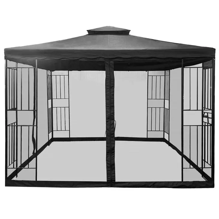 Paviljonki musta - Paviljongit ja pergolat - 6438168117997 - 1