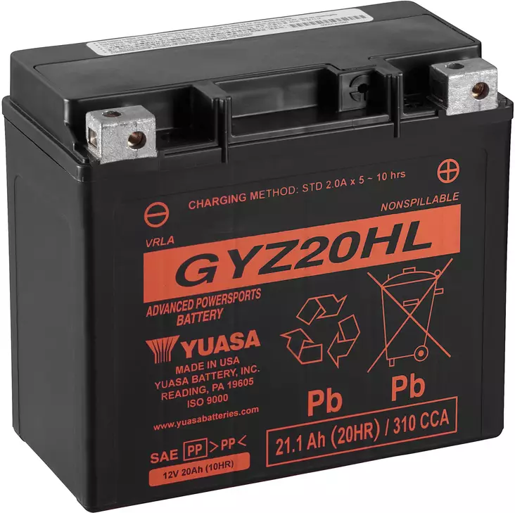 Pienkoneakku Yuasa GYZ20HL 12V 20Ah - Pienkoneakut 10-30Ah - 048493728247 - 2