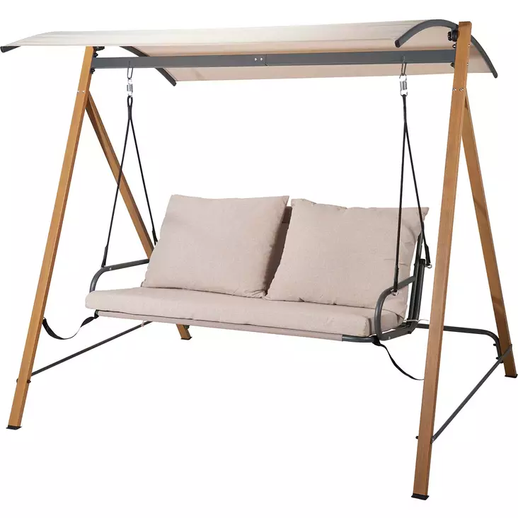 Riipputuoli kahdelle ibiza beige 194x136x173 cm - Puutarhapenkit ja puutarhakeinut - 8721037847667 - 1