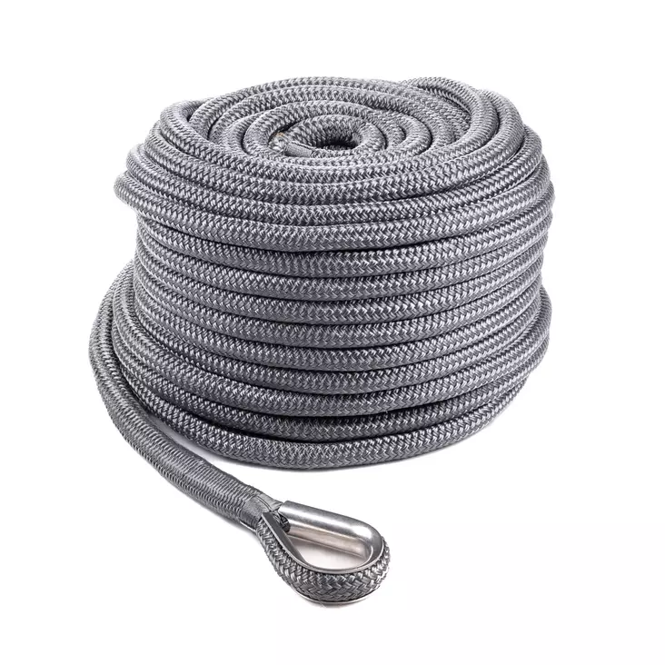 Qvarken Ankkuriköysi Dockline koussilla 18mm 50m harmaa - Veneen kiinnitysköydet ja kettingit - 6438235215397 - 1