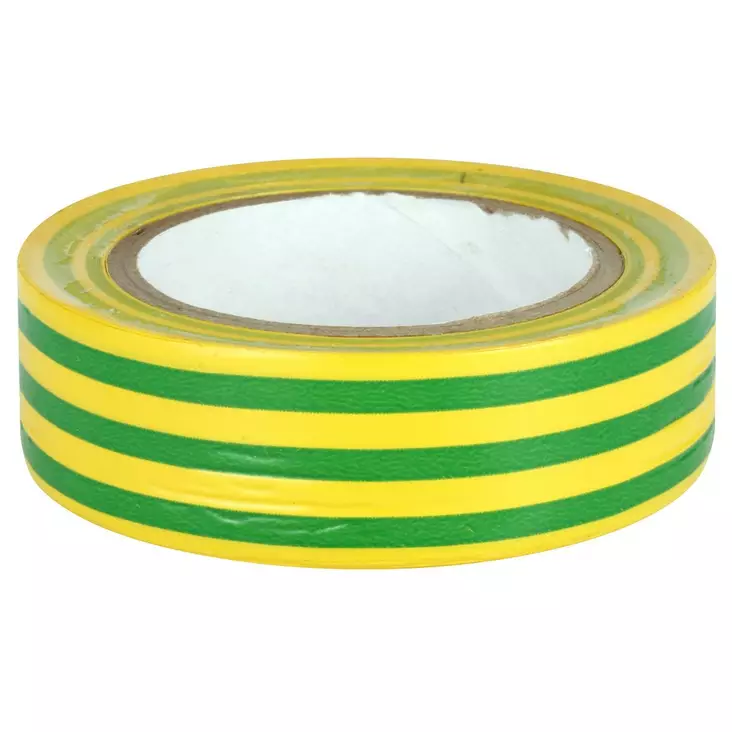 Sähköteippi keltainen/vihreä 15mm x 10m - Sähköteipit ja vulkanointiteipit - 5017374896967 - 1