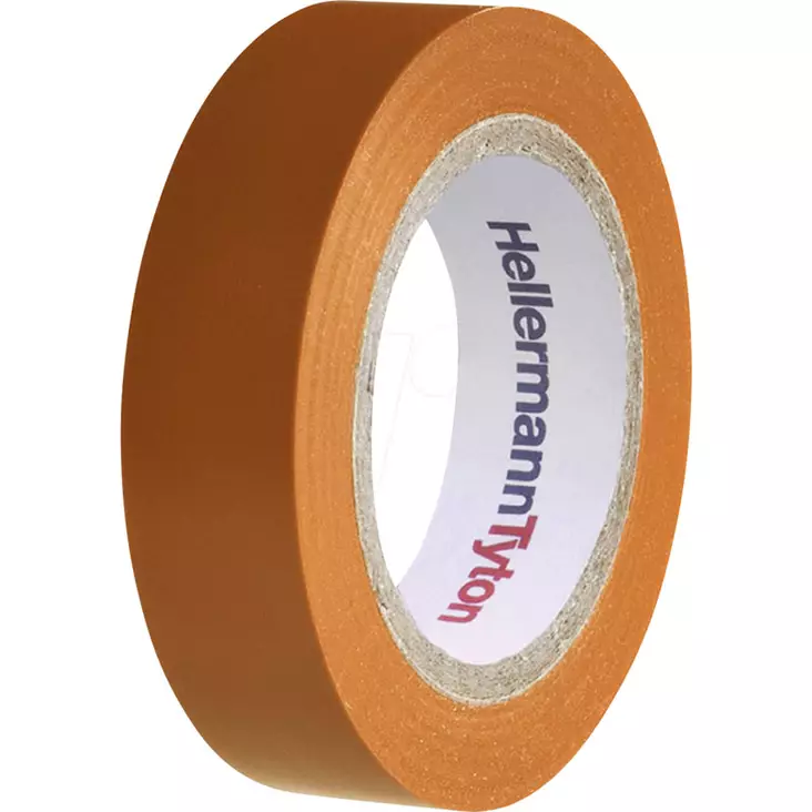 Oranssi hellermanntyton helatape flex 15 sähköteippi 10 m - Sähköteipit ja vulkanointiteipit - 4031026401737 - 1