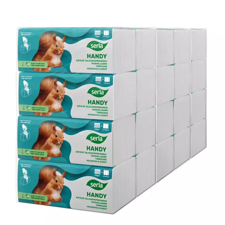 Serla handy 21 x 135kpl talouspaperi säkki - WC-paperit ja talouspaperit - 6414301087877 - 1