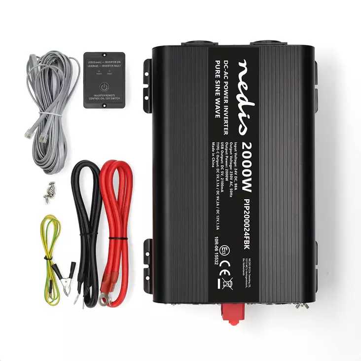 Invertteri 24v 2000w siniaalto f - Auton invertterit - 5412810448937 - 1