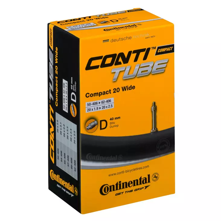 Sisärengas 20" Continental Compact Wide 50/62-406 - Polkupyörän ulkorenkaat 24", 22" ja 20" - 4019238556377 - 1