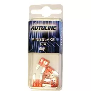 minisulake 10A 5kpl autoline - Auton sulakkeet ja sulakerasiat - 4892603695167 - 1