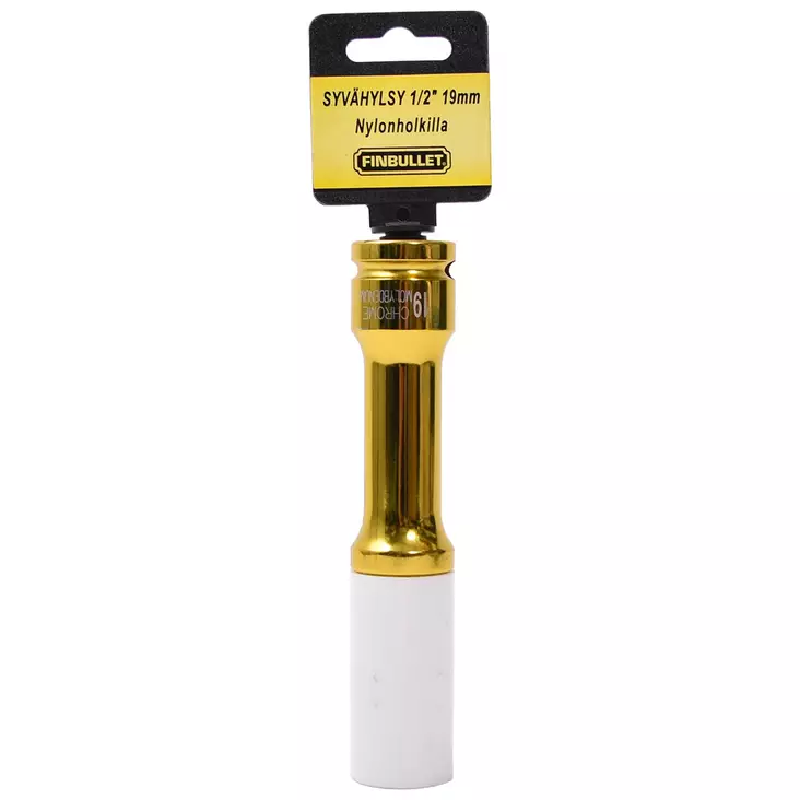 Iskuavainkäyttöön sopiva pitkä 19 mm hylsy - Hylsyt ja konehylsyt - 6438152029367 - 1