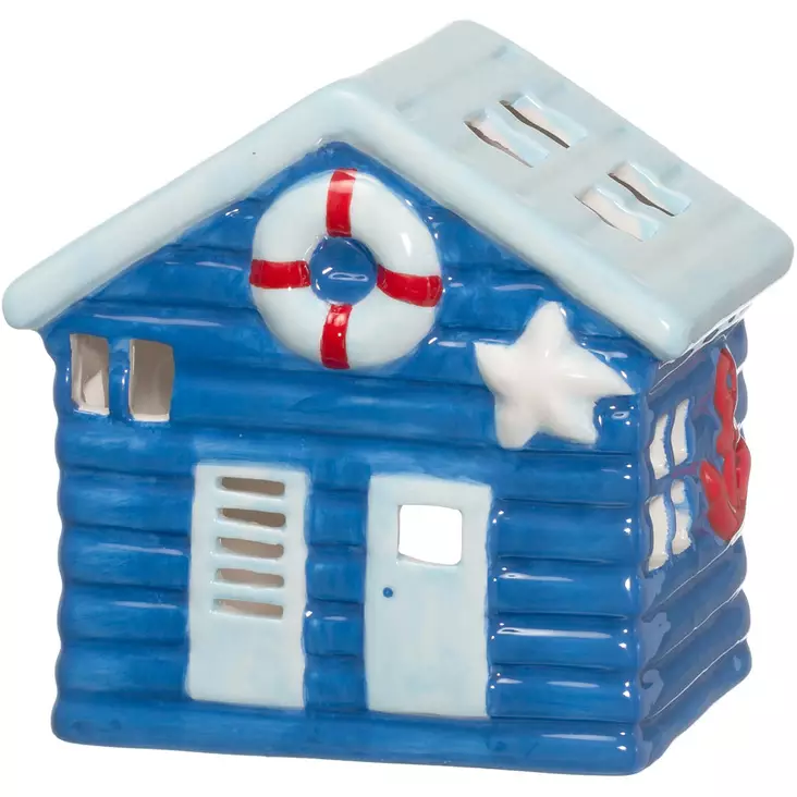 Keramiikkalyhty talo beach hut 14 cm - Talolyhdyt - 6410416470337 - 1