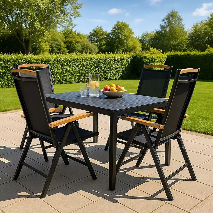 Terassiryhmä black polywood - Terassikalusteet - 6438471339437 - 1