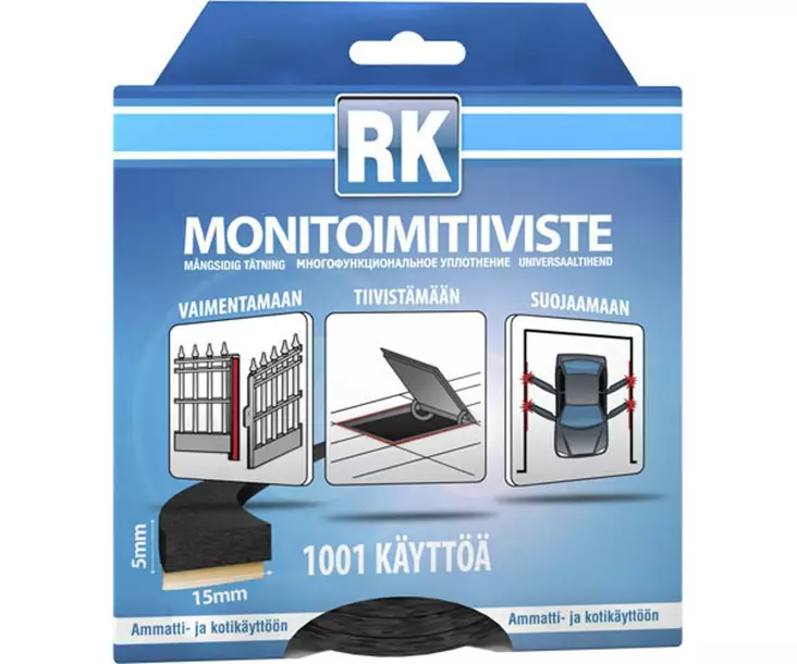 MONITOIMITIIVISTE 15mm 650cm - Tiivisteet ja tiivistenauhat - 6418091342307 - 2