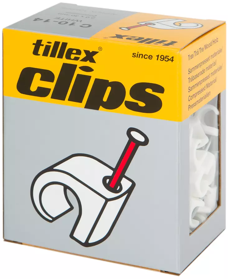 Tillex naulakiinnike C12-16 V2x35 100kpl - Johdonsuojat ja johdon kiinnitystarvike - 5701925117617 - 1