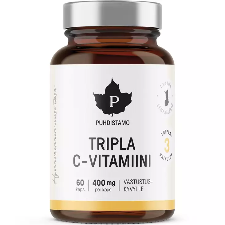 puhdistamo tripla C-vitamiini - Vitamiinit ja jauheet - 6430039222687 - 1