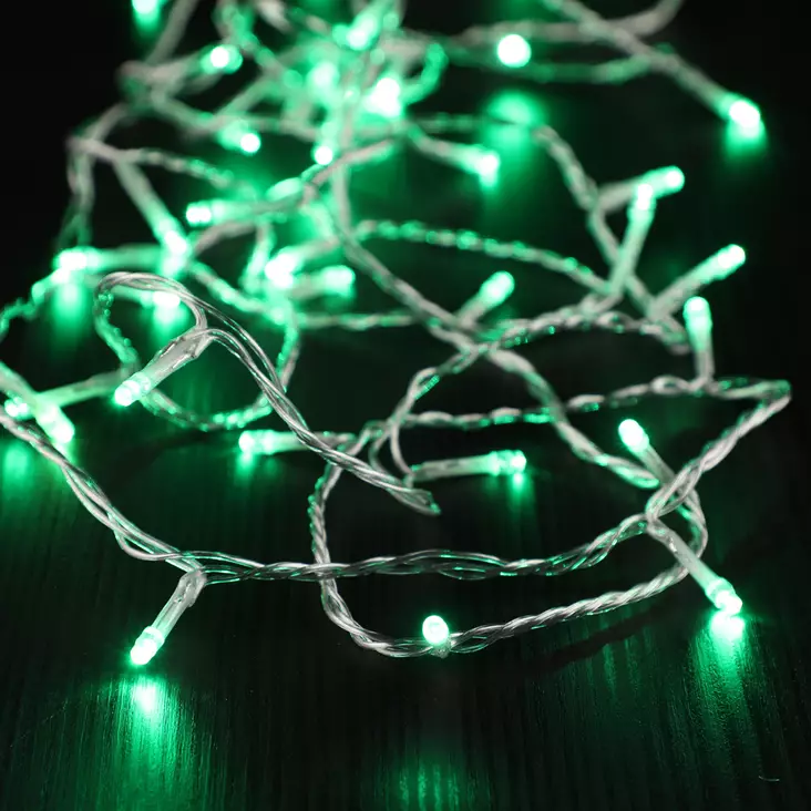 vihreä led-valoketju ulkokäyttöön, kirkas johto - Valoketjut ulko- ja sisäkäyttöön - 6410416015897 - 2