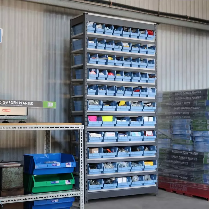 Lokerikkohylly varastoon tai autotalliin - Säilytyslokerot ja lokerikot - 6438168111247 - 1