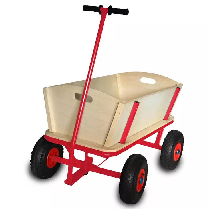 Puinen vetokärry puutarhaan - Siirtoalustat - 6438471309447 - 1