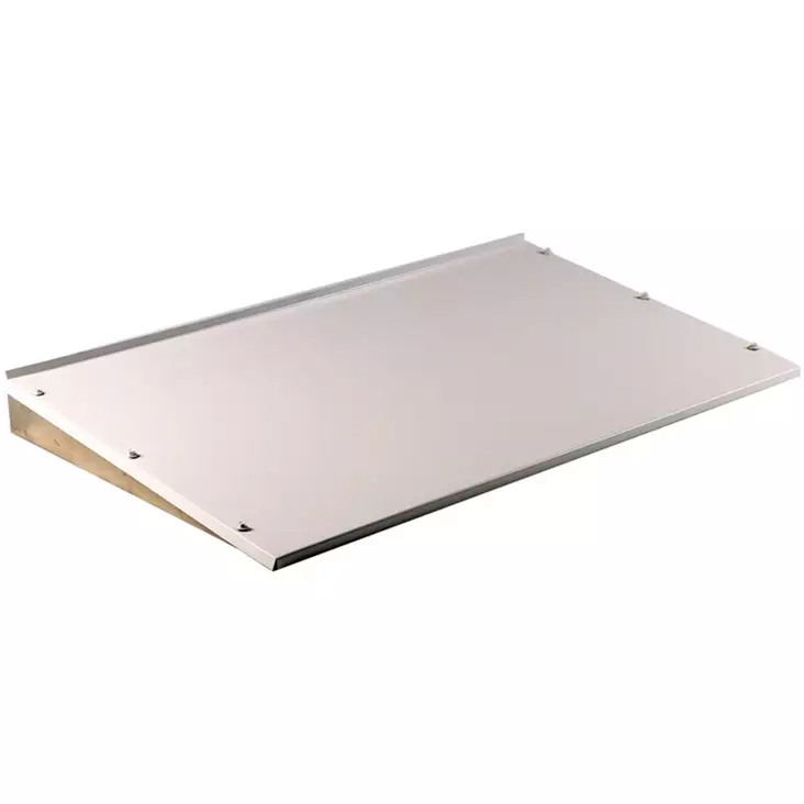 Kotimainen valkoinen warma ilmalämpöpumpun katos, jossa maalattu pelti ja alumiiniset kannakkeet - Ilmalämpöpumput - 6430070620497 - 1