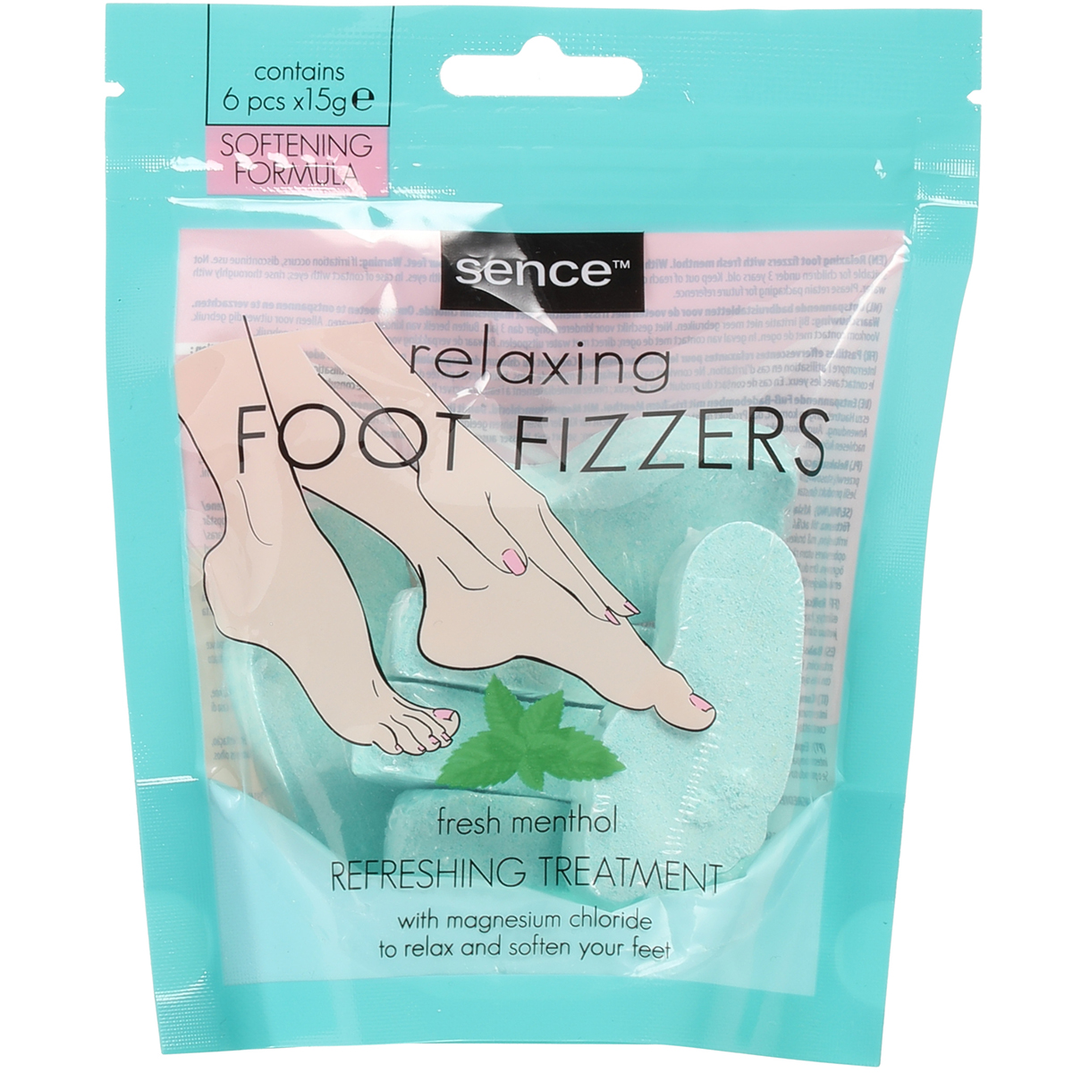 Jalkakylpy fizzer 6x15g Sisältää rentouttavia ainesosia Tuontitukku