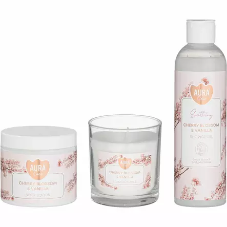 Cherry blossom vanilla vartalonhoitosetti lahjaksi - Ihonhoito ja urheiluvoiteet - 5906927067308 - 1