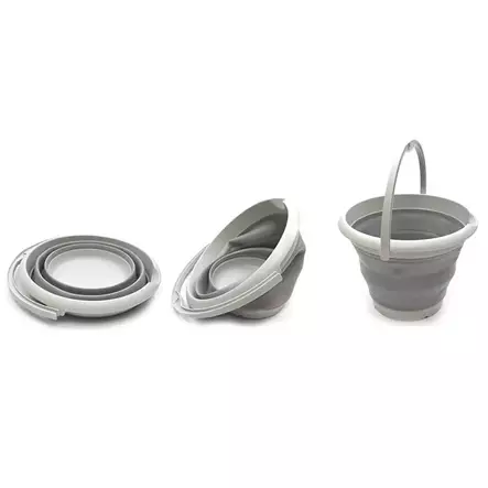 Taittoämpäri caravan 10l harmaa - Ämpärit - 6438471348958 - 2